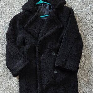 En Creme formal black womens overcoat